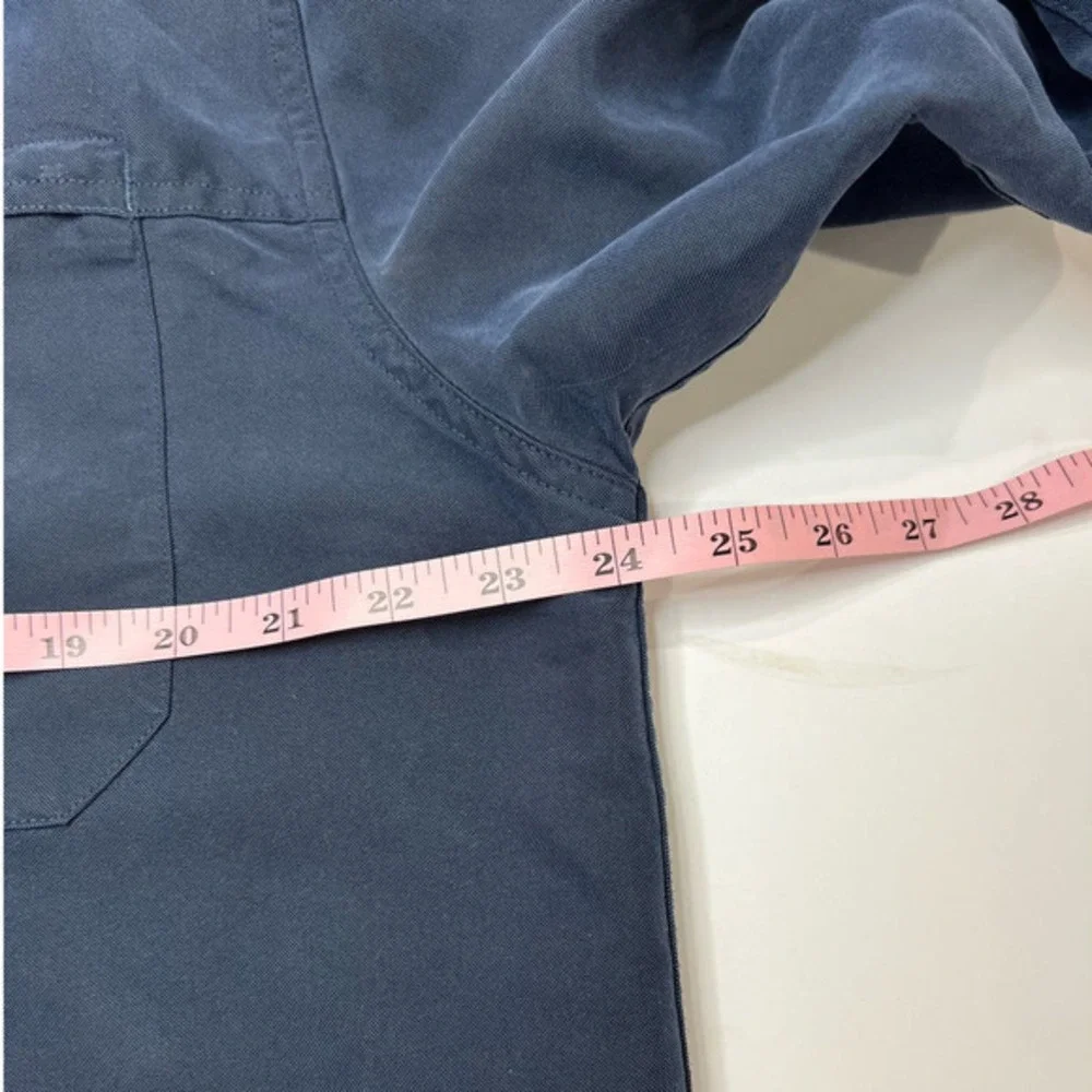 EUC The North Face Navy Button Down Long Sleeve Modal/Polyester Outdoors Shirt L